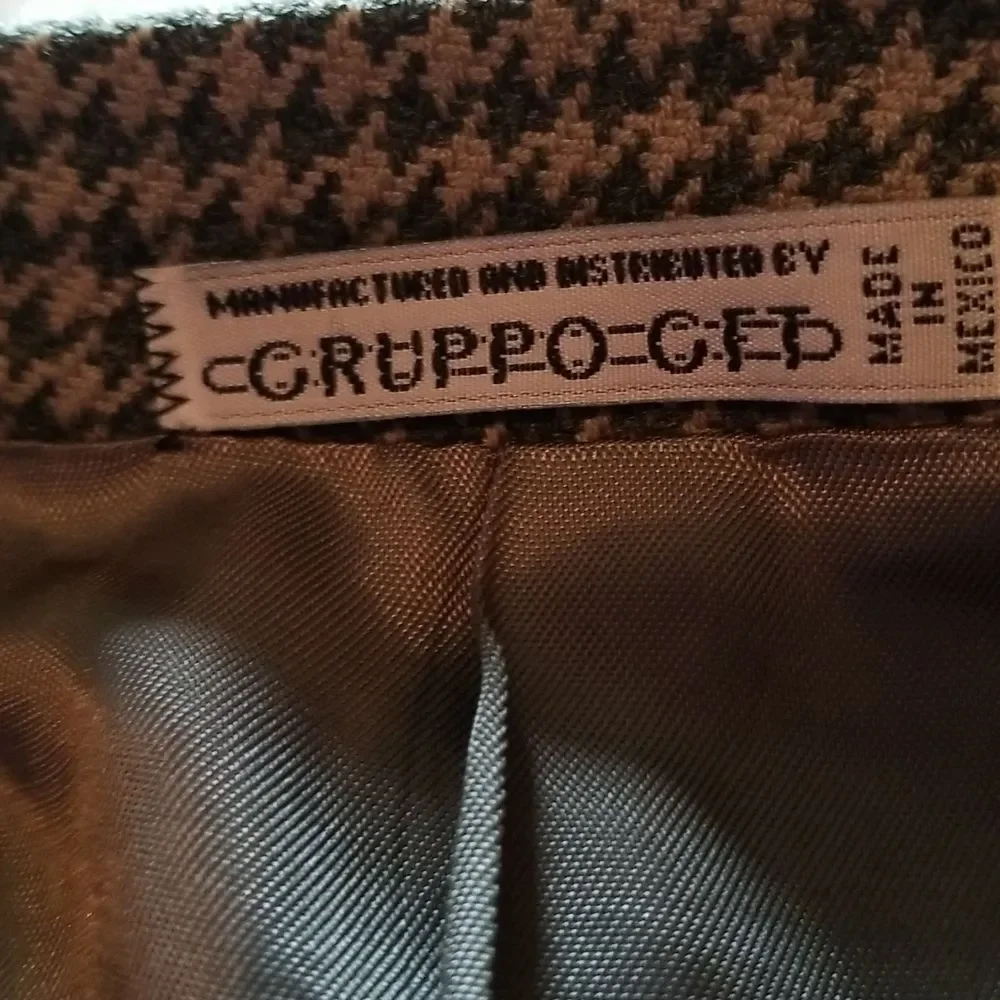 Emanuel Ungaro Houndstooth Blazer Wool Jacket Business Career